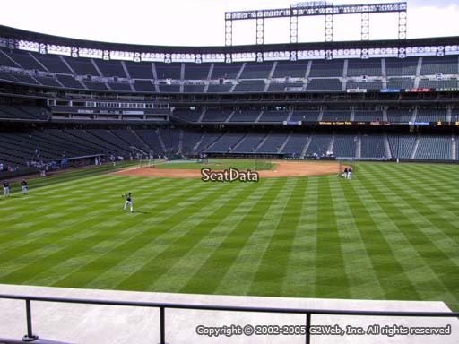 Seat view from section 105 at Coors Field, home of the Colorado Rockies